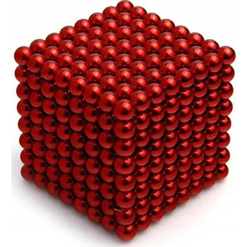 ostatní stavebnice Magnetické kuličky 5 mm velké 512 ks Červené
