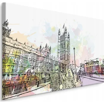 Obraz Obraz Canvas Westminsterský palác AKVAREL 40x30
