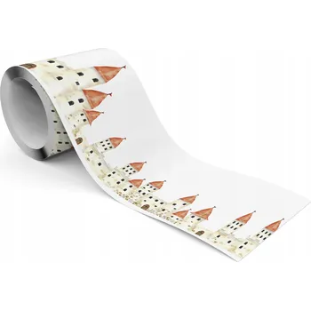 Fototapeta Samolepicí Dekorativní Bordura pro Děti - Akvarelový Zámek ve Stylu Boho