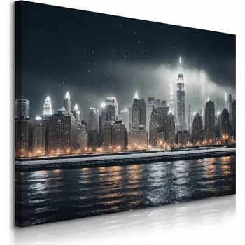 Obraz OBRAZ NA PLÁTNĚ DO OBÝVÁKU KANCELÁŘE NEW YORK PANORAMA ARCHITEKTURA 100x70