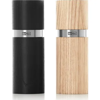 Kuchyňský mlýnek AdHoc Set mlýnků na pepř nebo sůl Textura jasanové dřevo