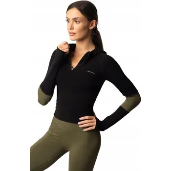 Pánská mikina SPAIO MIKINA ADAPT DOUBLE s kapucí khaki/černá XL