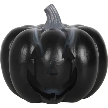 Svícen Stojan na vonné kužely Black Pumpkin - Magická černá dýně pro tajemnou atmosféru