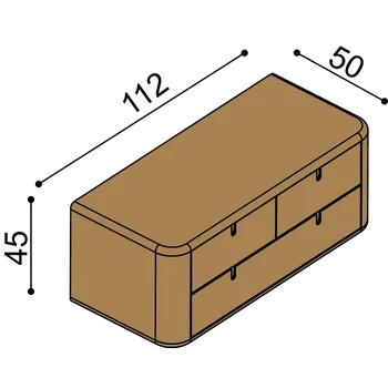 Nábytek Komoda JELÍNEK LARA bez koleček Dub Rustik, olej natur