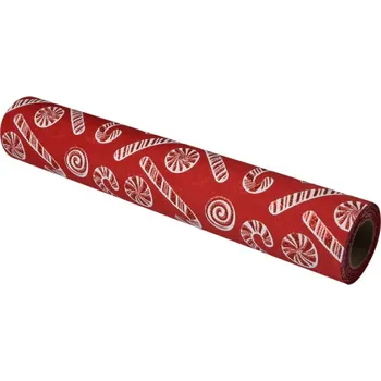 Utěrka Vánoční červený běhoun na stůl s motivem Candy Cane – 28x275 cm