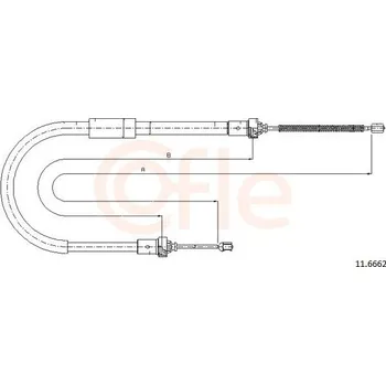 Lanko parkovací brzdy Tažné lanko, parkovací brzda COFLE 11.6662
