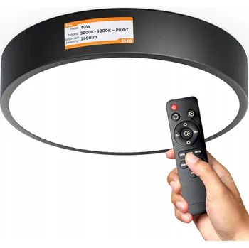 Kulatý Stropní Svítidlo Smartled 40 x 6 cm černá