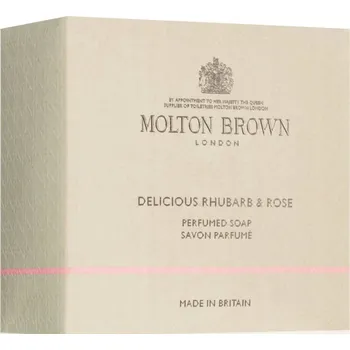Mýdlo Molton Brown Rhubarb & Rose Perfumed Soap tuhé mýdlo na ruce a tělo 150 g
