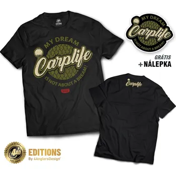 Rybářské oblečení 4ANGLERSDESIGN Tričko Carplife - XL