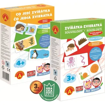 Společenská hra Sada 2 her: Hra školou® Zvířátka-Souvislosti+ Co jedí zvířátka (bundle)