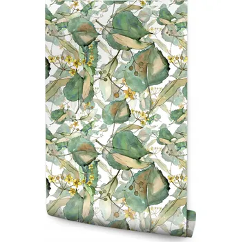 Fototapeta Tapeta na zeď AKVAREL Malované Listy Abstrakce Příroda Rostliny
