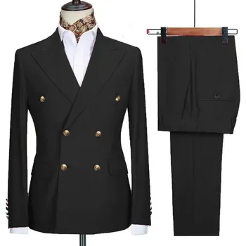 Pánský oblek Pánský luxusní oblek MC139 Velikost: 3XL, Barva (Varianta): Černá