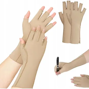 Rukavice Šedé rukavice bez prstů - bavlna, pohodlí, styl M