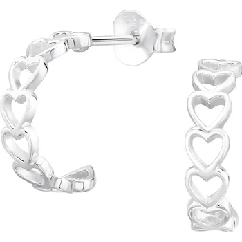 Náušnice Náušnice Srdcí stribro 925