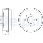 Brzdový buben DELPHI BF604