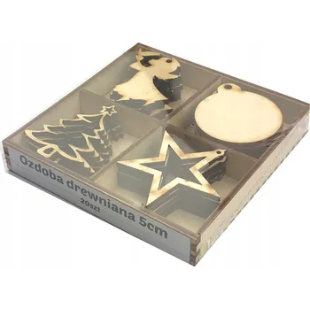 Vánoční dekorace Sada VÁNOČNÍCH OZDOB 20 KS Hvězda Stromeček