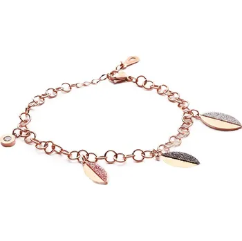 Náramek Náramek chirurgická ocel Leaves rose gold 1328