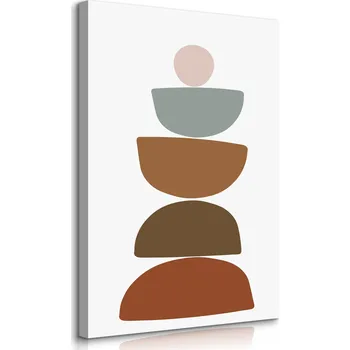 Obraz OBRAZ DO OBÝVÁKU AZTÉCKÉ SKÁLY STYL BOHO MINIMALISMUS 30x40