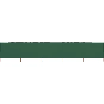 Slunečník vidaXL 5dílná zástěna proti větru textil 600 x 160 cm zelená