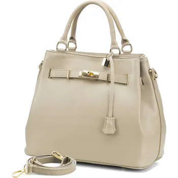 Kabelka Vera Pelle kabelka z pravé kůže béžová