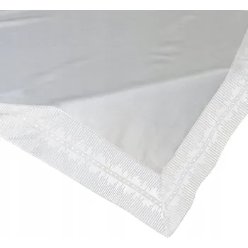 ubrus Dekorační ubrus MABEL 80x80 Eurofirany bílý s geometrickou krajkou