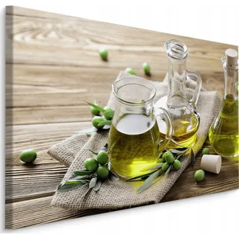 Obraz Obraz Na Plátně OLEJOVÉ OLIVY Džbány s Olivovým Olejem 3D 40x30
