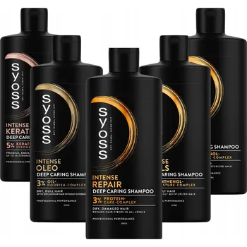 Šampon Syoss Oleo Intense Sada pro Péči o Vlasy Mix 4 ks