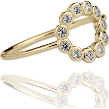 Prsten Prsten Kruh & Zirkony gold stříbro 925 Velikost: 8 - 1,8 cm (EU 57-58) 2991/8 -2