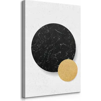 Obraz OBRAZ DO LOŽNICE MARMOROVÉ KRUHY GEOMETRICKÉ TVARY GLAMOUR STYL 70x100