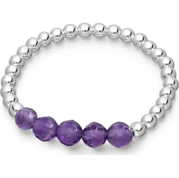Prsten Prsten Korálkový s ametystem stříbro 925 2733