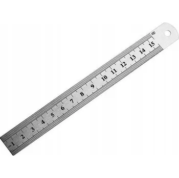 pravítka KOVOVÉ PRAVÍTKO PŘESNÉ 15cm OBOUSTRANNÉ