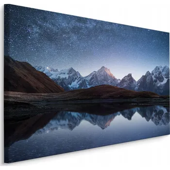Obraz Nástěnný obraz Horská krajina v noci s jezerem 3D 30x20
