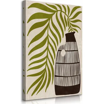 Obraz OBRAZ DO LOŽNICE PALMOVÉ LISTY ZÁTIŠÍ BOHO STYL 40x60