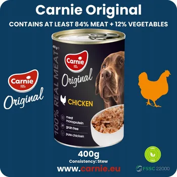 Krmivo pro psa Carnie mokré krmivo krmivo 0,4 kg