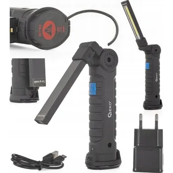 Svítilna LED dílenská lampa COB svítilna 1200mAh skládací (5 funkcí) 200 lm Micro