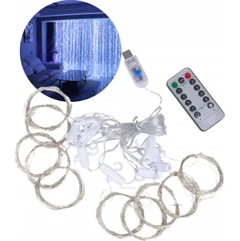 Vánoce Světelný závěs girlanda 300 LED drátky 3x3 USB