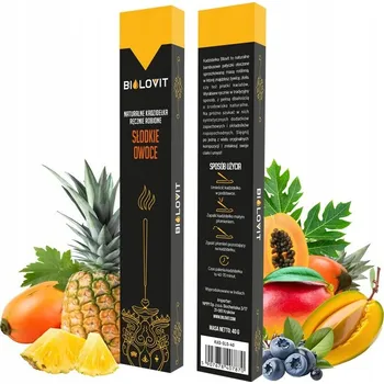 Vonná tyčinka Přírodní indické vonné tyčinky Bilovit Sladké ovoce 40 g
