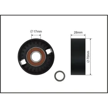 Napínací kladka, žebrovaný klínovy řemen CAFFARO 116-00 SC