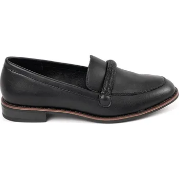 Dámské mokasíny Sergio Leone Pohodlné mokasíny dámské černé bez podpatku 40