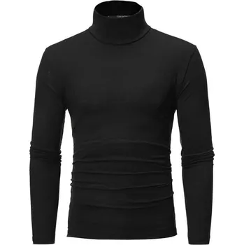 Pánský svetr Pánský rolák Slim Fit Basic Barva: Černá, Velikost: XL
