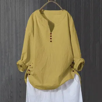 Dámská tunika Best Fashion Dámská letní tunika s knoflíky Barva: Žlutá, Velikost: 4XL