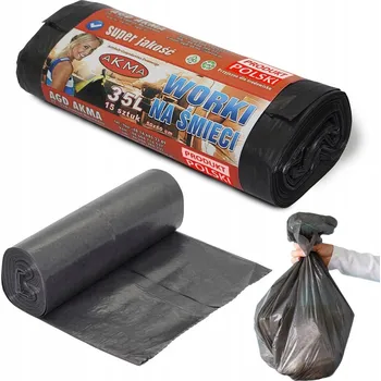 Pytle na odpadky Univerzální pytle na odpad 35l 15ks AKMA LDPE odolné a praktické