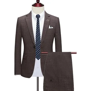 Pánský oblek Pánský luxusní oblek MC142 Velikost: XL, Barva (Varianta): Hnědá