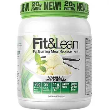 Spalovač tuku Fit & Lean Náhrada jídla a spalování tuků 453 g Příchuť: vanilka