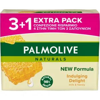 Mýdlo Italské mýdlo v kostce Miele 3 + 1 Ks - Palmolive s medem, 4 italské kostky