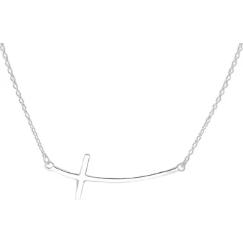 Náhrdelník Řetízek Křížek hladký stříbro 925 1838