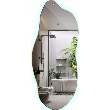 Zrcadlo Zrcadlo LED Ozdobné do Koupelny a Šatny Glamour Styl s Podsvícením