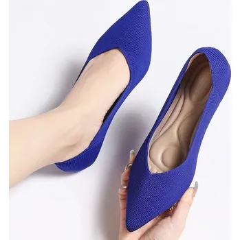 Dámské lodičky Klasické dámské baleríny různé varianty Velikost: 39, Barva (Varianta): Modrá