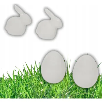 Velikonoční dekorace Velikonoční figurky - Zajíčci, Králíci, Vajíčko Ozdoba, Velikonoce dekorace, 4 ks