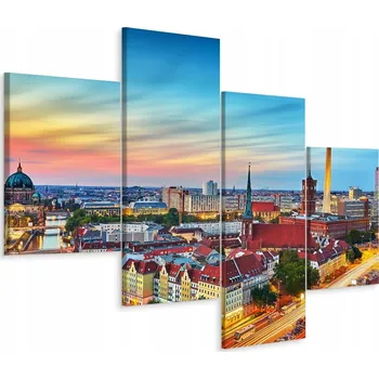 Obraz Obraz Berlín Horizont Nebe 3D Čtyřdílný 120x75